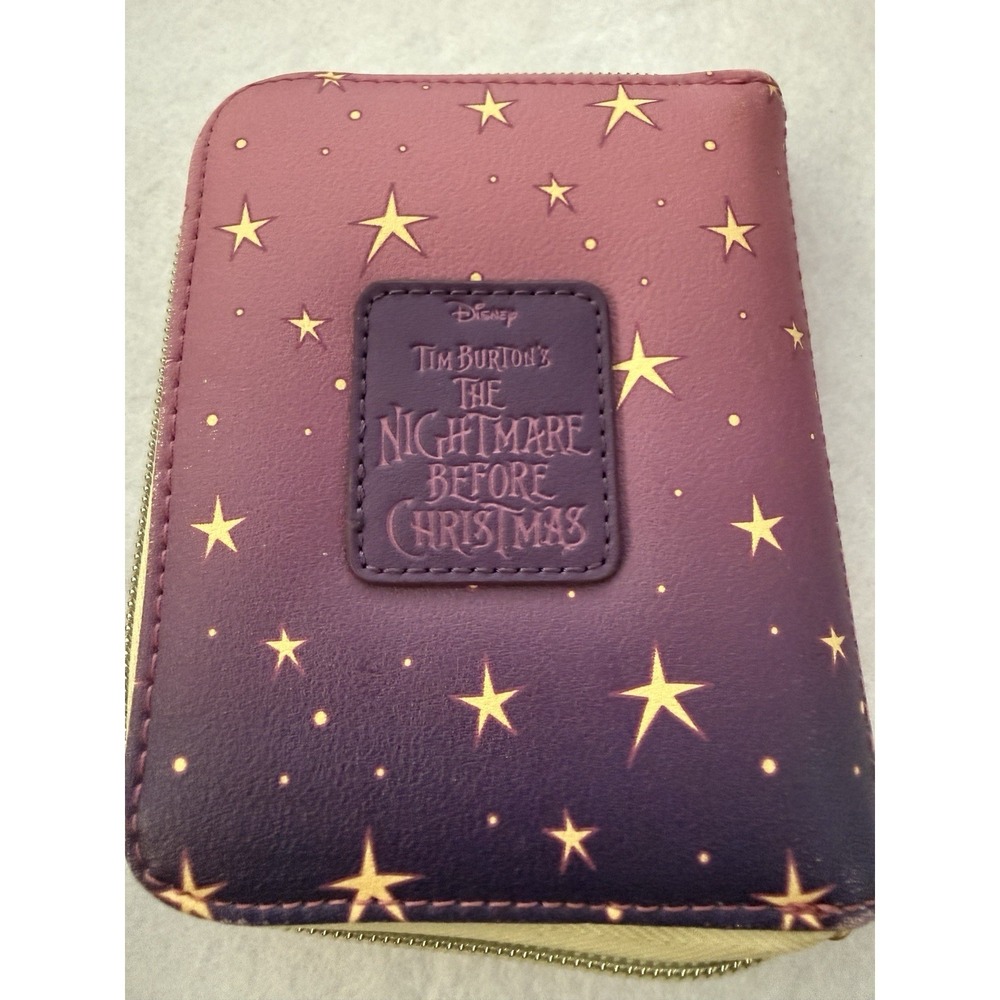 Loungefly Disney The Nightmare Before Christmas Zip Around Wallet Pink Purple - Picture 3 of 6